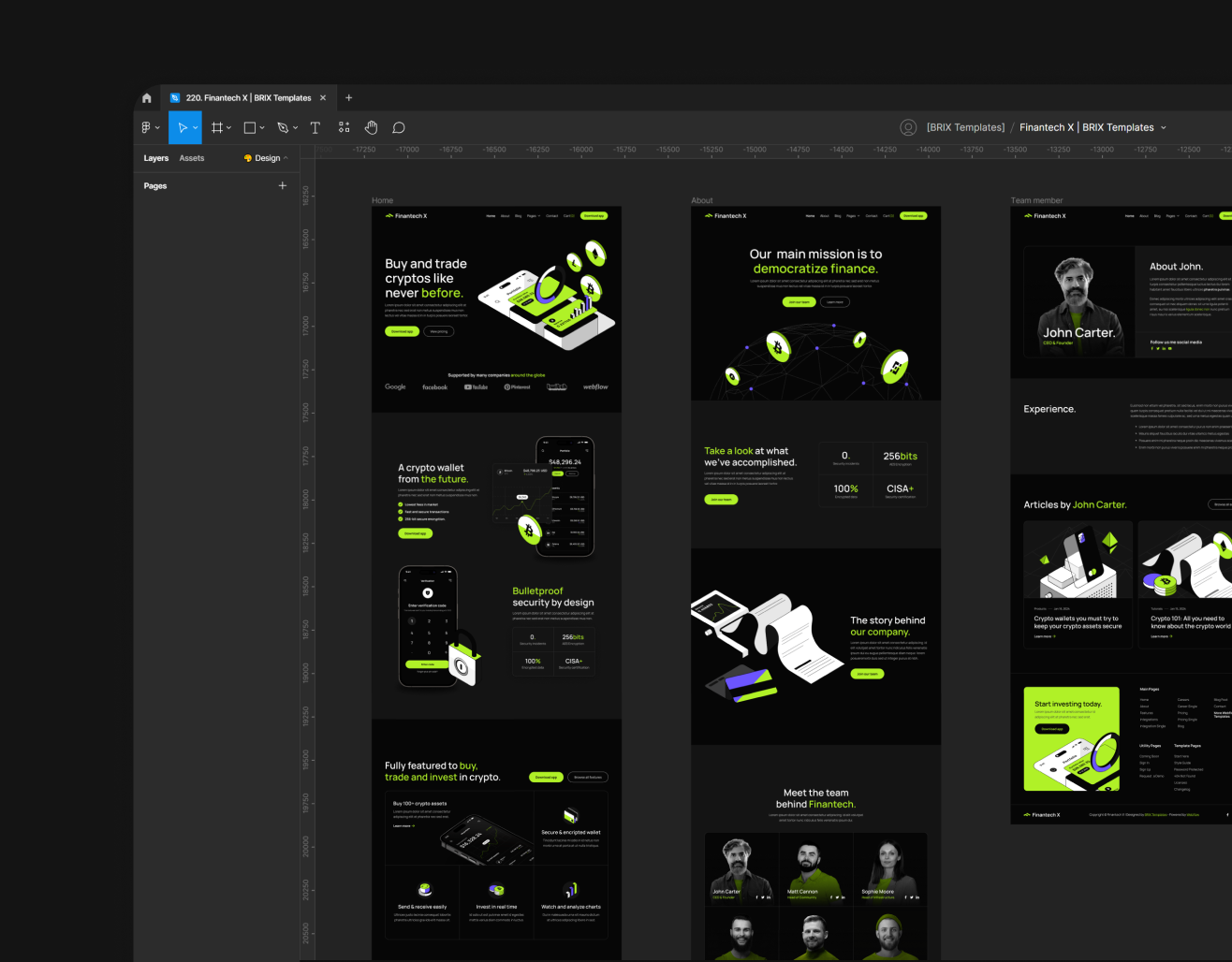 Figma File - Finantech X Webflow Template