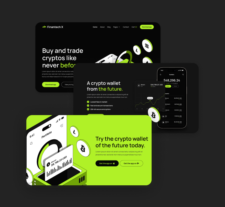 Sections - Finantech X Webflow Template